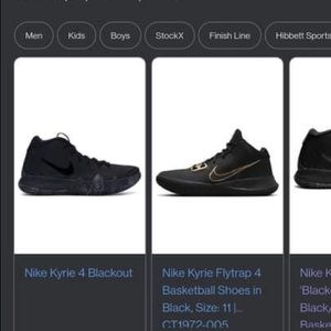 nike kyrie 4 triple black shoes